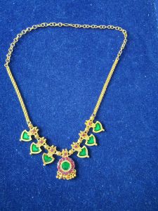 Neckset with Green Pendant  - Premium Traditional Jewelry (Highest Quality)
