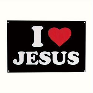 VIKAMA I Love Jesus Letter Decorative Tapestry Living Room Bedroom Hallway Wall Decor Tapestry Room Decoration