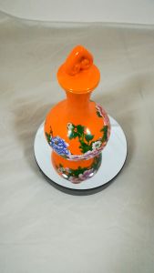 Rotating display stand in 19.2cm supports 10kgs with tempered glass tray 360 degree spin turntable for Jewelry / Action figure #093