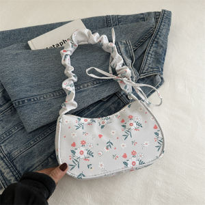 Casual Floral Single Shoulder Bag Womens Stylish Handbag Retro Texture Fashion Trend Summer 2024 New Model Handbag