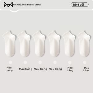Tất ngắn nữ MiiOW làm bằng vải cotton chống trượt khử mùi thoải mái