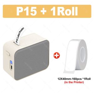 P15 Bluetooth Mini Label Printer No Ink Printing Portable Thermal Maker Labeling Machine DIY Name Sticker Price Tag Labeller