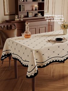 WUYINLIANGPIN | Vintage French Luxury Tablecloth Water-Resistant and Oil-Repellent
