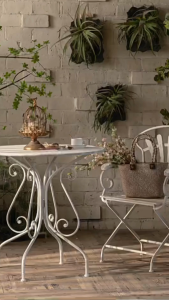 Bàn Cà Phê Ngoài Trời Retro Phong Cách Mỹ Trang Trí Ban Công và Sân Vườn ( SKU 9634 )