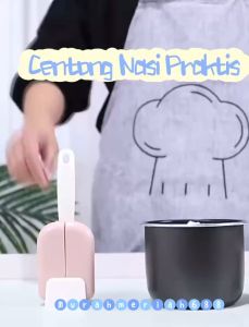 MM - CENTONG NASI BUKA TUTUP OTOMATIS - SENDOK CENTONG NASI PLASTIK / CENTONG VIRAL CENTONG ANTI LENGKET