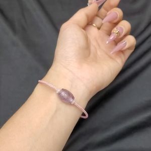 Vòng cáp lu thống TA Tím khắc hoa văn Như Ý - Phong Thủy TUDO