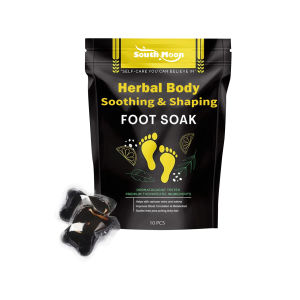 South Moon Foot Cleaning Soak Natural Body Soothing Shaping Relieve Fatigue Swelling Care Foot Soak Relax Stress Foot Bath Beads Foot Soak Capsule For Men Women(5pcs/box)