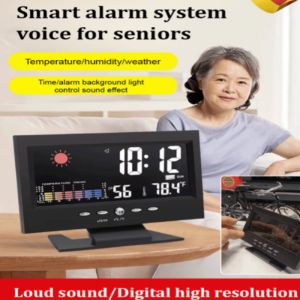 ✨[One Item For Multiple Uses] Large Screen Weather Alarm Clock/大屏气象闹钟/Household Meteorological Alarm Clock Multi-Purpose Temperature Humidity Color Screen Electronic Display