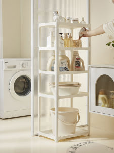 ชั้นวางจานล้างหน้า ชั้นวางของในห้องน้ำ ชั้นวางของในครัว ชั้นวางของในบalcony ชั้นวางของในห้องน้ำแบบพลาสติกหลายชั้น ตั้งได้ ตู้เก็บของสำหรับห้องน้ำ