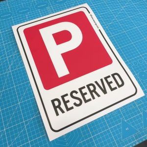 Reserved Parking. Private Car Park. Sticker Sign Board Signage Signboard Label. Parkir Persendirian.