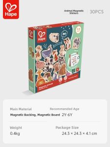 Hape | Educational Toy Learning Characters Animal Alphabet Magnetic Tiles