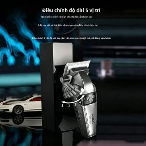 Kemei | Máy Cắt Tóc Chuyên Nghiệp KEMEI KM-1667 Động Cơ 10W 9000 Vòng/Phút Có Thể Sạc Lại Lưỡi Dao DLC Màn Hình LED Dành Cho Nam Giới Cắt Tỉa Râu Và Ria Mép