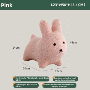 NANGUAHEZI | Cute Rabbit Design Small Stool for Kids