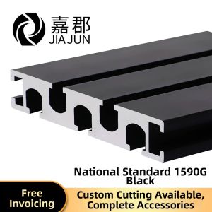 Black Heavy Duty Aluminum For CNC Machine Panel 15*90mm