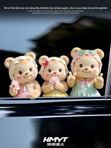 Miếng Dán Trang Trí Chống Thấm Nước Hình Gấu Hoạt Hình Sáng Tạo Miếng Dán Kính Cửa Sổ Xe Máy Miếng Dán Hành Lý Miếng Dán Hộp Máy Tính