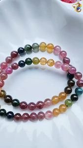 Super Premium Grade Icy Colorful Candy Tourmaline Bracelet
