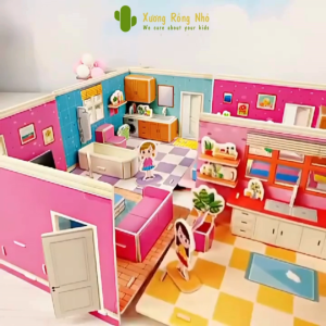 Mô Hình Đồ Chơi Bằng Xốp Size Lớn Lắp Ráp Chủ Đề Không Gian Phòng Của Bé Xương Rồng Nhỏ