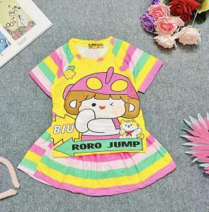 9-40kg Sét áo và chân váy (kèm quần chip bên trong) thun lạnh 3D siêu cưng thun lạnh mềm đẹp (703)