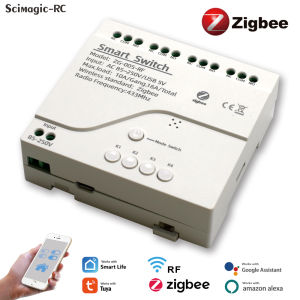 New ZigBee Wireless Switch 1/2/4CH Automation Module DIY 7-32V 85-220V SmartLife Tuya App Remote Control Smart Relay Receiver