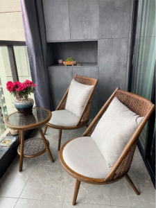 ST MIRREN | Balcony Rattan Nordic Chair Small Spaces