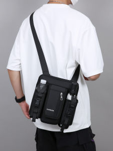 Large Capacity Single Shoulder Slant Bag Outdoor Road Fishing Water Bottle Umbrella Storage Bag with Multiple Pockets Fashion Travel Commuting Backpack