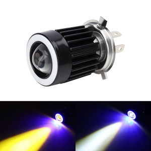 KEVANLY | 1 Máy Tính H4 BA20D LED Đèn Pha Xe Máy 12V CSP Hai Màu Trắng Siêu Sáng/Vàng Với Xanh Dương Hào Quang Đa Năng Phù Hợp Với Xe Máy Bóng Đèn