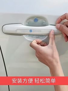 8Pcs/set Sticker Gagang Pintu Mobil Logo Pelindung Anti Lecet Gores Gagang Handle Pintu Mobil