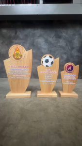 โล่ไม้ยางพารา สามารถเปลี่ยนโลโก้ / ข้อความได้ งานพิมพ์ยูวีลงเนื้อไม้โดยตรง สีสวย สีสด ชัด ทนทาน เปลี่ยน ข้อความ โลโก้ ตามใจลูกค้า แจ้งทางแชท โล่ โล่ไม้ โล่รางวัล