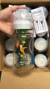 [ Không vỏ hộp + Có cọ rửa bộ van khí ] Bình sữa Dr.Browns cổ rộng nhựa PPSU 270ml