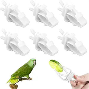 6/12PcsVegetable Clip For Birds Bird Cage Feeder For Parrot Vegetable And Fruit Feeding Feed equipment clip birdcage accessories
