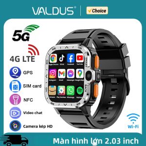 Đồng Hồ Thông Minh VALDUS PGD Android Dành Cho Nam GPS NFC 4G 5G Hỗ Trợ SIM Bộ Nhớ Trong 16G/64G Camera Kép HD Kết Nối Không Dây Internet Nhanh Thiết Bị Theo Dõi Thể Dục