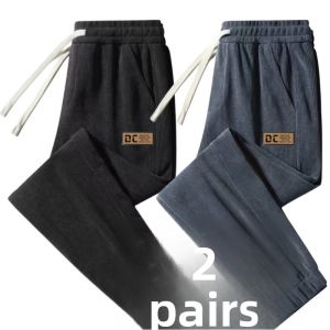 Mens Warm Corduroy Pants Loose Fit Casual Sporty Long Trousers Autumn Winter Seasonal Comfortable Youth Fashion Trendy