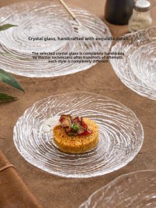 YOGEHOME | Đĩa thủy tinh cao cấp dành cho gia đình dụng cụ bát đĩa sáng tạo đĩa điểm tâm đĩa hoa quả bát salad sản phẩm hot được ưa chuộng