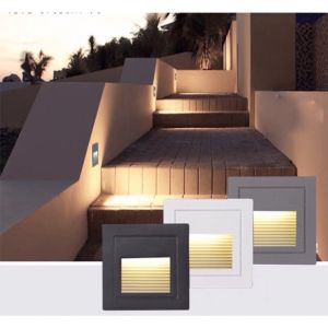 【COD & Ready】 LED 3W step lights stair lights IP65 outdoor waterproof Recessed in wall lights