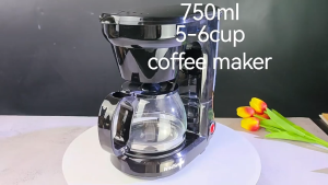 เครื่องชงกาแฟแบบหยด 750ML เครื่องชงกาแฟอเนกประสงค์ขนาดเล็ก เครื่องชงกาแฟสไตล์อเมริกัน