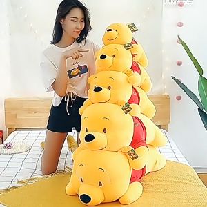 (TẶNG GẤU BÔNG TRÀ SỮA) ĐỒ CHƠI GẤU BÔNG GẤU POOH VẢI MỊN SIZE LỚN
