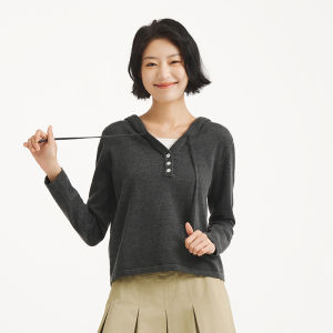 Hotwind | Hooded Striped Slimming Knitwear 2026 Autumn