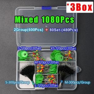 Mixed Oval Rubber Fishing Line Stoppers & Black Space Beans Fishing Float Beans With Storage Box For Freshwater Fishing
