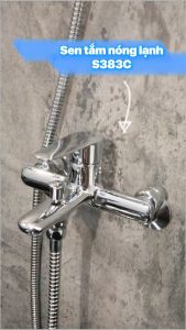 [Trả góp 0%] Sen nóng lạnh kết hợp vòi sen tắm đứng S383C - BS122