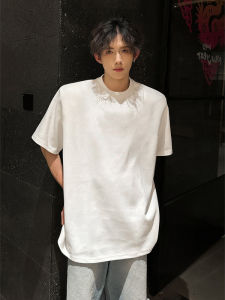 Mens Crew Neck Straight Shoulder Heavyweight Cotton T-Shirts