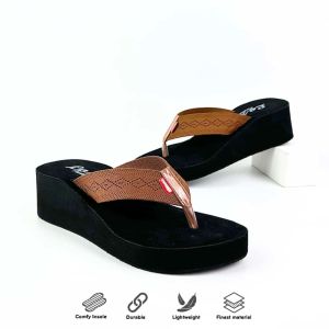 Sandal Wedges Wanita Kekinian Sandal Jepit Rajut Sulaman 01 Series
