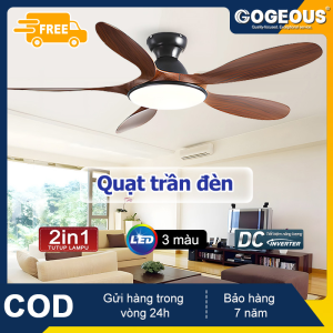 GOGEOUS【Miễn phí vận chuyển】 Phòng khách gióQuạt trần nhàQuạt trần nhà hàngPhòng khách gió lớn tích hợp quạt biến tần khí quyển