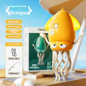 XMSJ | Electric Dancing Squid Octopus Baby Toy Rechargeable LED Light Up Musical Crawling Tummy Time Interactive Toddler Birthday Gift