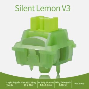 Outemu Silent Peach V3 Switch Bàn Phím Cơ Tuyến Tính Xúc Giác 5Pin Trục Tùy Chỉnh Hot-Swap DIY Pre-Lubed Để Chơi Game Và Gõ Phím