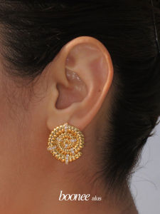 Boonee Alus Vintage Zircon Earrings Womens Fine Thread Circle Design Large Ear Jewelry New 2025 Fashion Accessories