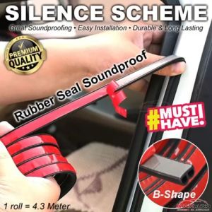 B-Shape Car Door Rubber Seal Soundproof 4.3 Meter EPDM Anti Wind Air Noise Insulation Strip Sound Proof Sticker