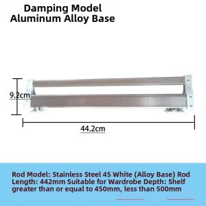 Telescopic Damping Top-mounted Garment Rod