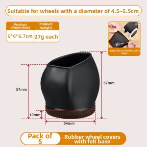 FANGXIANSHENG | Floor Protection Sleeve for Chair Wheels