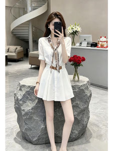 Shalldoer | V-Neck Slim Waist French Style Dress