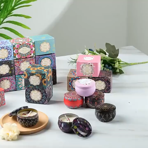 Aroma Scented Candle Soy Wax Essential Oil Aromatherapy Natural Fragrance Candle Natural Dry Flower Handmade Holiday